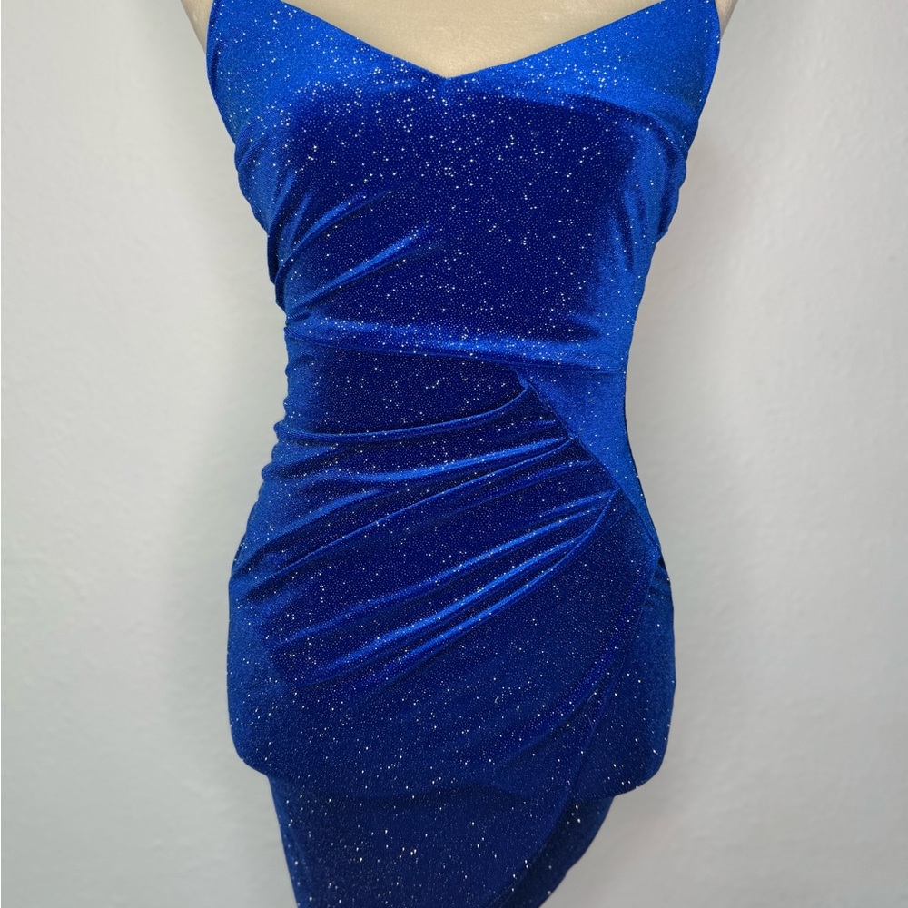 Windsor Royal Blue Sparkle Mini Dress